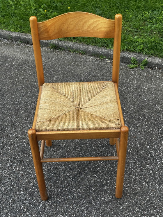 Coppia di sedie in legno e paglia – anni '50-'60 – Sedie da pranzo, Wood (photo 11 of 15)