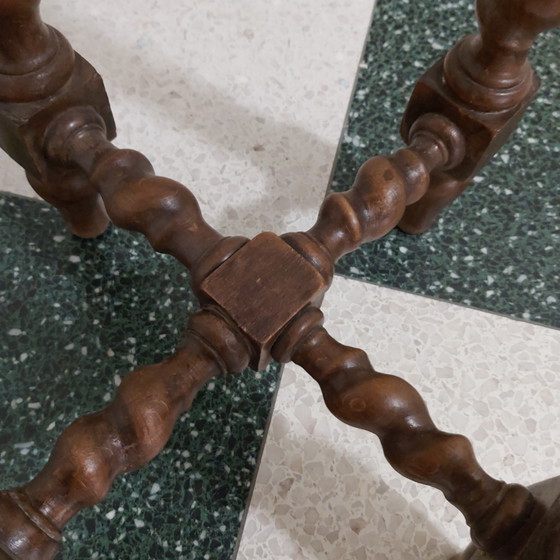 Image 1 of Antiek eikenhout bijzettafel 1900 Jacobean stijl 