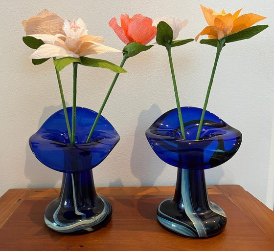 Coppia di Vasi Vintage in Vetro di Murano di Marta Marzotto – Murano Glass, Glass, Organic Modern (photo 2 of 9)