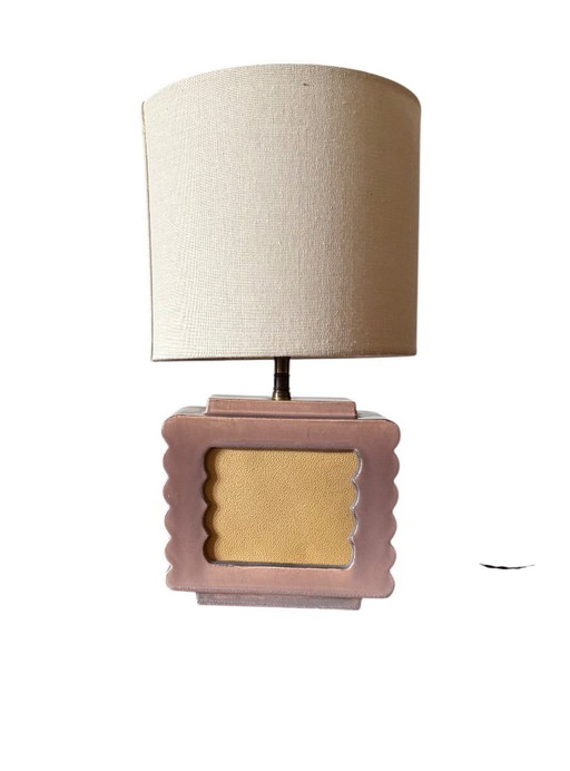 Lampe de table Art déco en céramique, Andre Fau Boulogne France circa 1940s