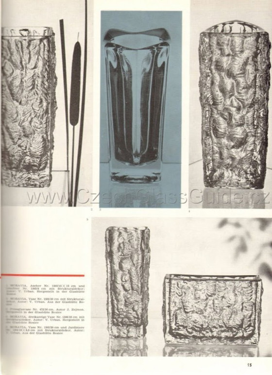 Image 1 of Vintage Ice Blue Glass Vase Moravia by Vladislav Urban: Mid-Century Modern Czech Design