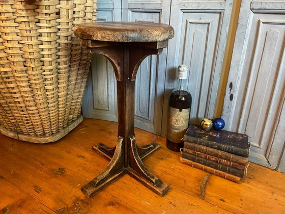 Image 1 of Factory Stool Chair Side Table French 1920s-30s