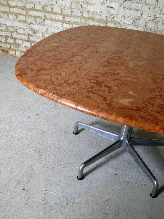 Esstisch von Giancarlo Piretti für Castelli aus Terrakotta-Travertin – Esstische, Aluminium, Design (photo 7 of 13)