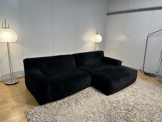 Image 1 of ZGAN Fest Amsterdam Clay Corner Sofa - Royal Black Velours