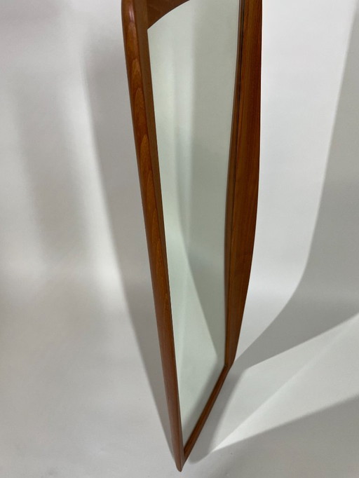 Miroir Mural Scandinave en Chêne par Östen Kristiansson, 1960s