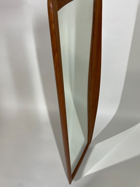 Image 1 of Scandinavian Oak Wall Mirror by Östen Kristiansson, 1960s