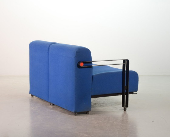 Image 1 of Holländisches Design Artifort Himmelblau 'Transformation' Zweisitziges Sofa Modell 952 von Hans de Wit, 1980er Jahre.