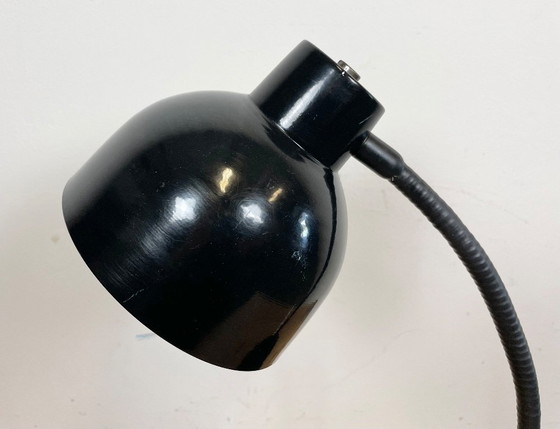 Image 1 of Black Industrial Gooseneck Table Lamp, 1960s