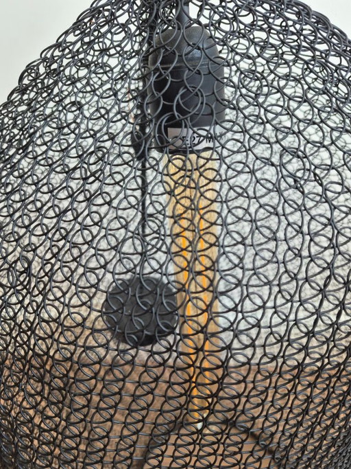 Pomax Pendelleuchte, schwarzes Stahlgeflecht – hanglampen, Iron (photo 2 of 5)