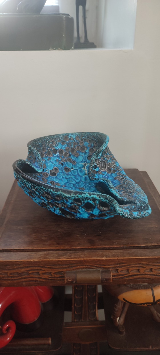 Image 1 of Fat Lava Ceramic Bowl by Le Cyclope, Glazed Enamels, 1960s