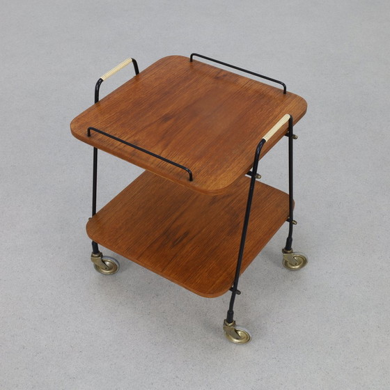 Image 1 of Vintage Serveerwagen Trolley Teak 1960