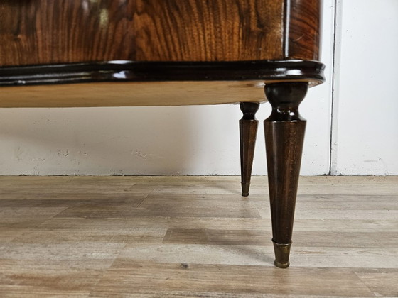 Image 1 of Commode Art déco des années 1950 en ronce de noyer