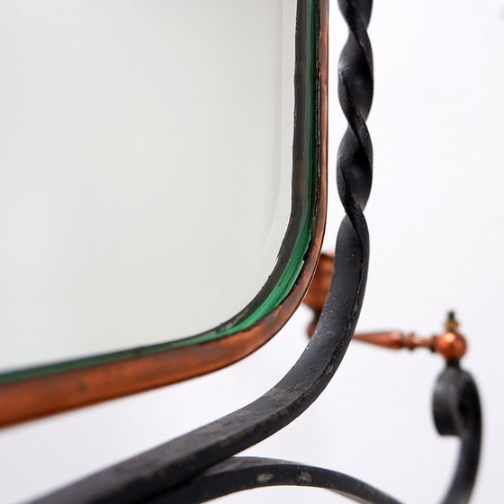 Image 1 of French barber's mirror from the 1930s