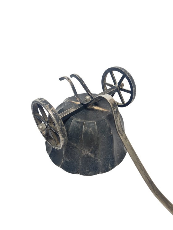 Zuccheriera stile Art Nouveau, Svezia, anni '50, Ciotole, Metallo, Nero (foto 7 di 12)