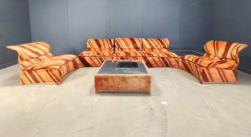 Ensemble de canapés modulaires Vela Bassa par Giovanni Offredi pour Saporiti, ensemble de 7 - années 1970