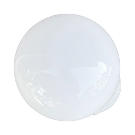 Industrial wall lamp, white, glass, FOTON, Poland, 1960s.