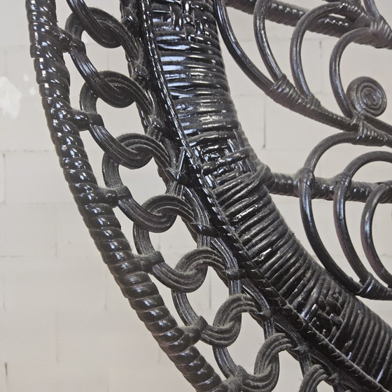 Image 1 of Chaise Paon Vintage en Rotin Emmanuelle / Chaise Paon (H147)