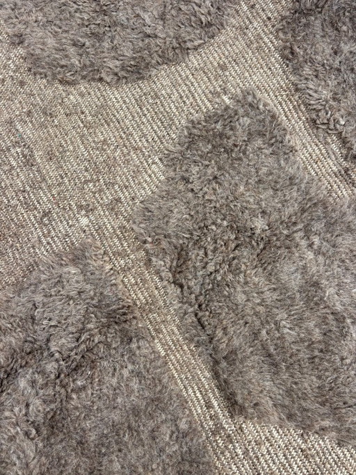 Moroccan Rug Handmade Wool Rug Beni Ouarain Style Large Area Rug Neutral Berber Rug Minimalist Boho Rug