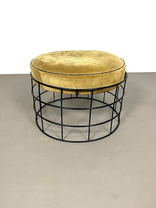 Vroege editie T1 draadhocker van Verner Panton voor Plus Linje Denemarken 1959