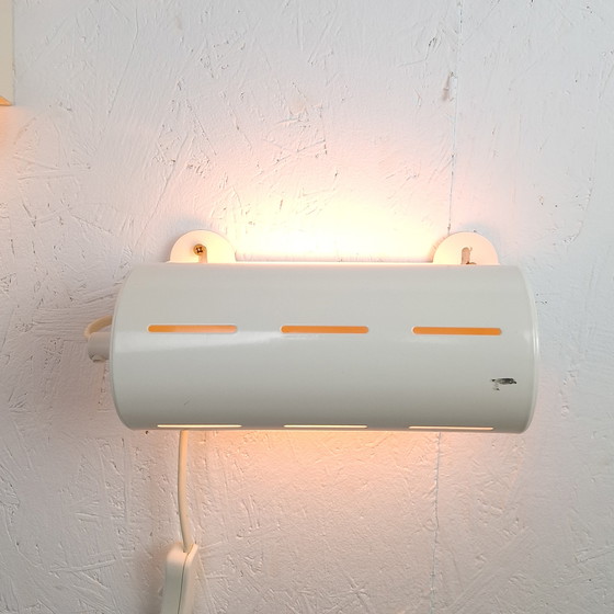 Image 1 of 2 lampade da parete vintage Ikea Smyg lampada da comodino in metallo/plastica bianca