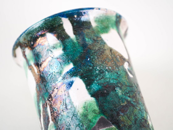 Vaso in ceramica, anni '70, prodotto in Europa, Vasi, Blu, Abstract (foto 9 di 12)