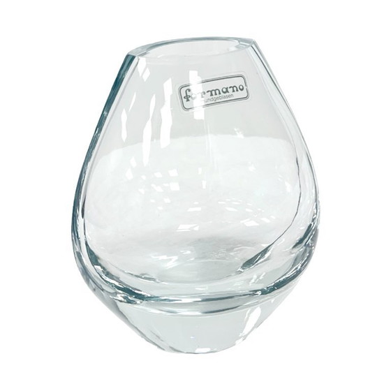 Image 1 of Hand-formed glass vase, minimalist design, Formano Germany, 1980s.