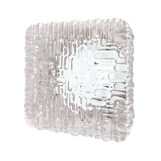 Grand plafonnier carré en verre, Eickmeier Leuchten, Allemagne, années 1970