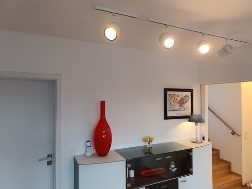 Staff Duo 4x white track system vintage retro Zumtobel track system LED