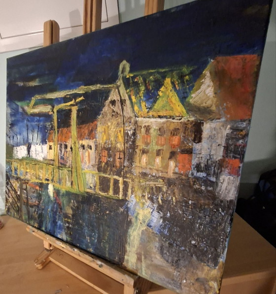 Gent by Night, Kathleen Storme (40 x 50 cm), Dipinti e disegni, Tela, Multicolore (foto 5 di 8)