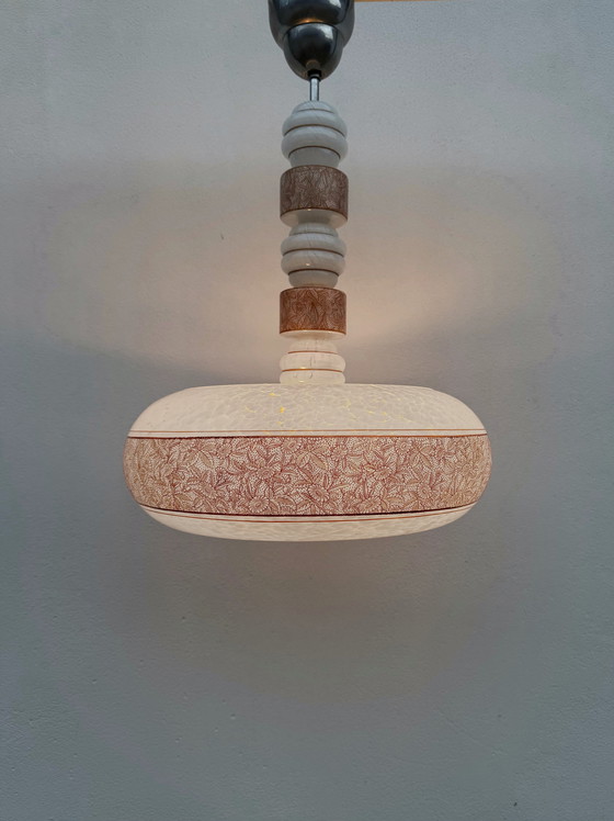 Image 1 of Lampadario in vetro Art Déco dalla Cecoslovacchia