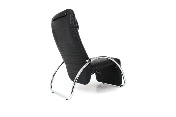 Image 1 of ¡como nuevo! Georg Appeltshauser Lounge Chair / Sillón Relax, estilo Bauhaus, cuero de primera calidad, marco cromado con funció