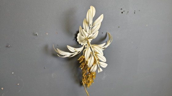 Image 1 of Vintage wandlamp met bloemenmotief van Hans Kögl, jaren 70.