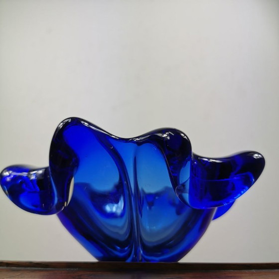 Image 1 of Vintage glazen schaaltje asbak. Italiaans glas 