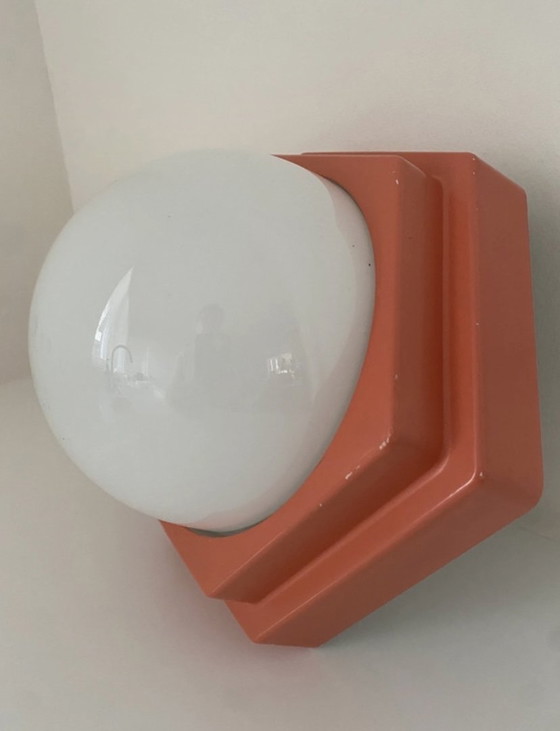 Image 1 of Vintage Hexagon design ceiling lamp wall lamp, 80s