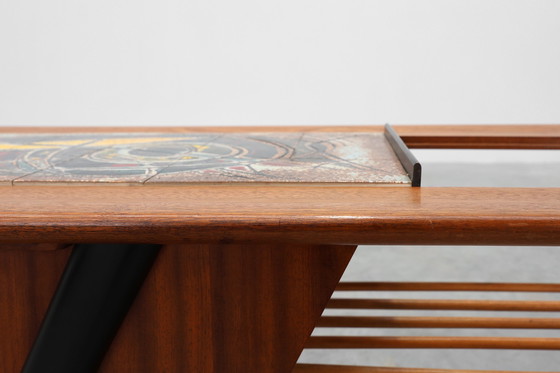 Image 1 of Coffee Table model 210, teak wood and ceramic, by Alfred Hendrickx, Belform