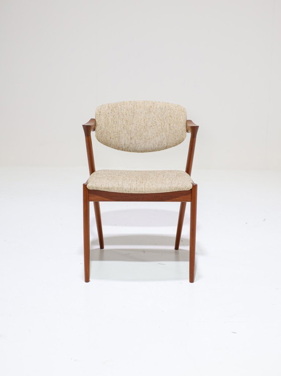 Image 1 of 6 sedie da pranzo Kai Kristiansen modello 42 in teak danese vintage