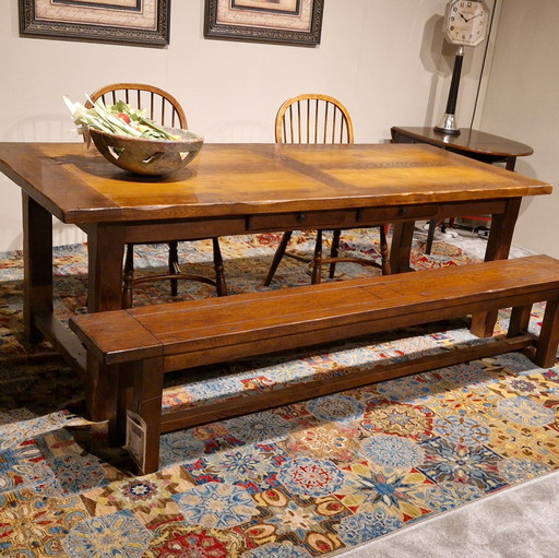 Antix Farmers dining table - 220x90 with dining bench