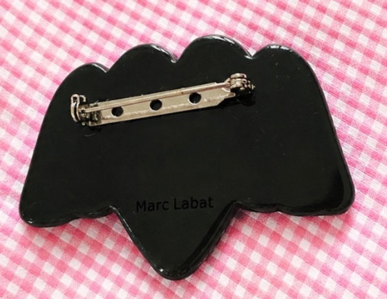 Image 1 of Vintage winged heart brooch by Marc Labat