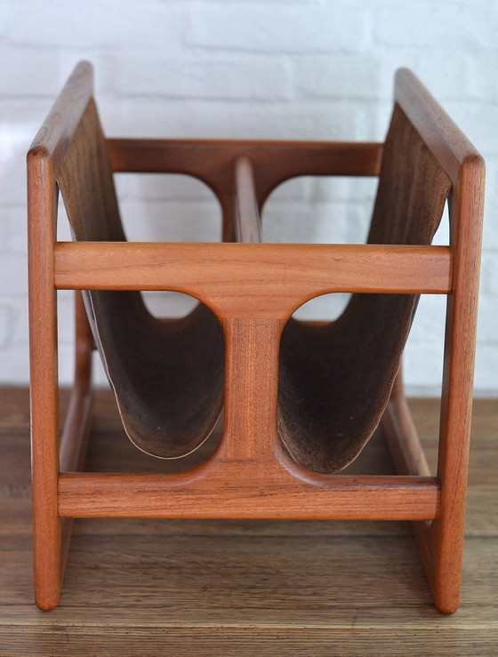 Image 1 of Teak newspaper rack/magazine holder, 1960s Danish Modern