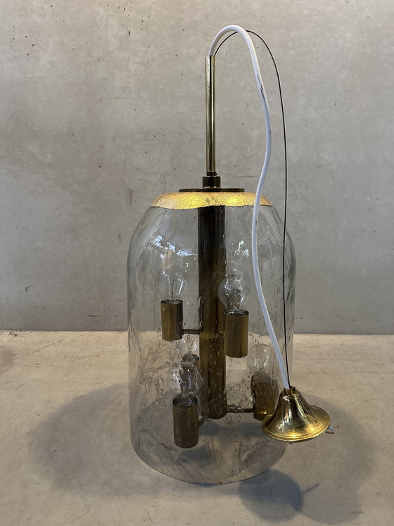 Image 1 of Vintage hanging lamp - Doria Leuchten 1960's