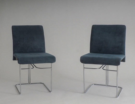 Image 1 of Set of 4 dining chairs by Ernesto Radaelli for Saporiti