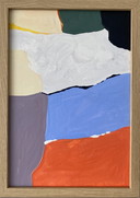 Cuadro abstracto de 21 x 30 cm con marco incluido.