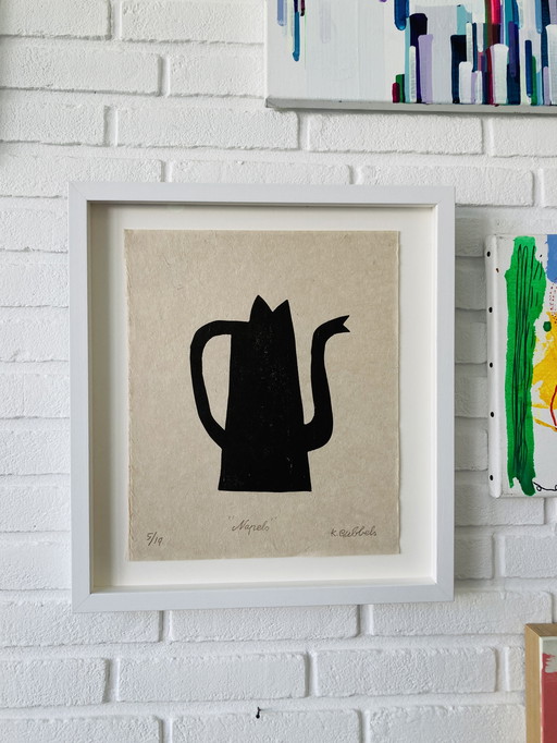Klaas Gubbels - Woodcut - "Naples" - artglass