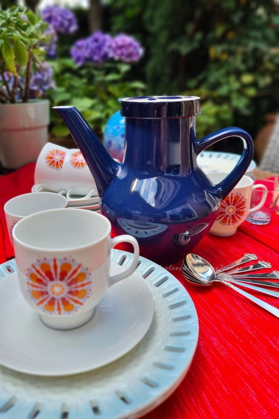 Image 1 of Melitta Germania 5x piatti-tazza in porcellana bianca (10)