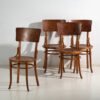 Ensemble ancien de 4 chaises de café viennoises en bois courbé avec dossier décoratif – Europe Centrale, c. (photo 9 of 40)