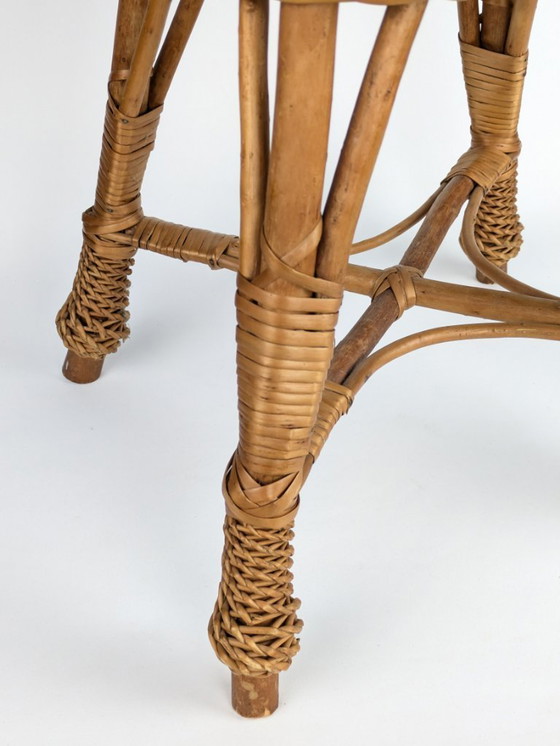 Image 1 of Vintage wicker stool, 1960