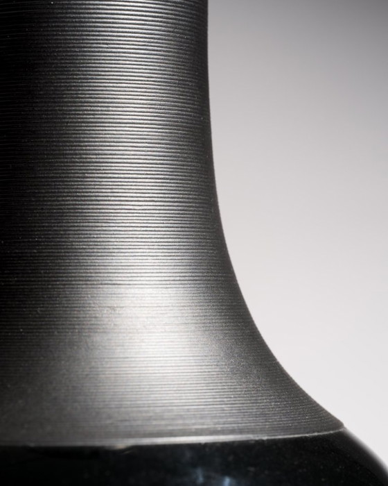 Image 1 of Tapio Wirkkala Porcelaine Noire Vase & Rare Ashtray Duo Rosenthal MCM Chic