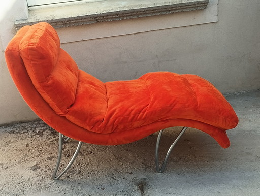 Space Age vintage 1970 méridienne longue chaise