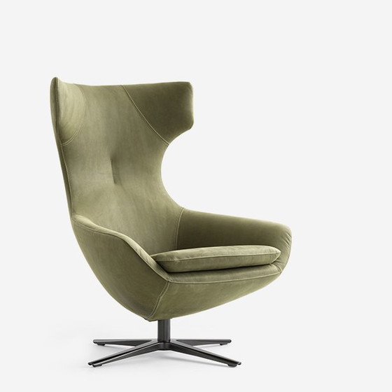 Image 1 of Poltrona reclinabile Leolux Caruzzo con pouf