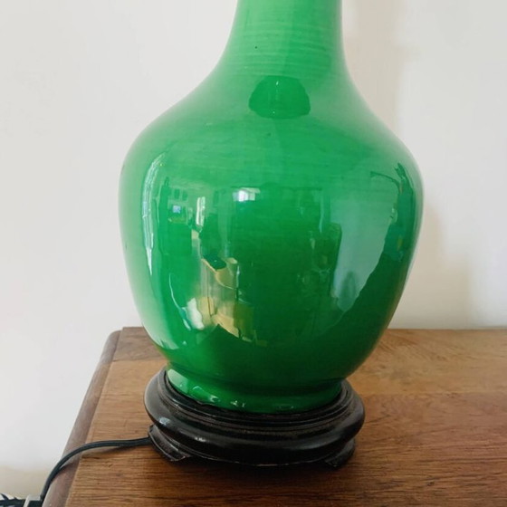 Image 1 of Old green lamp base